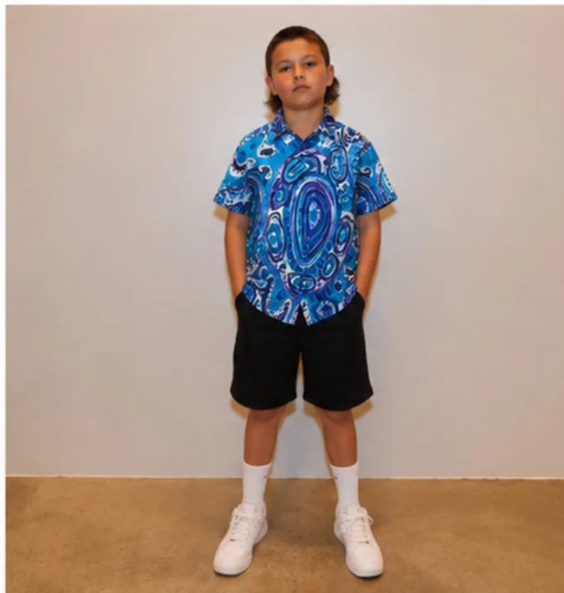 Blue Water Dreaming Shirt — the full set, shirt and shorts