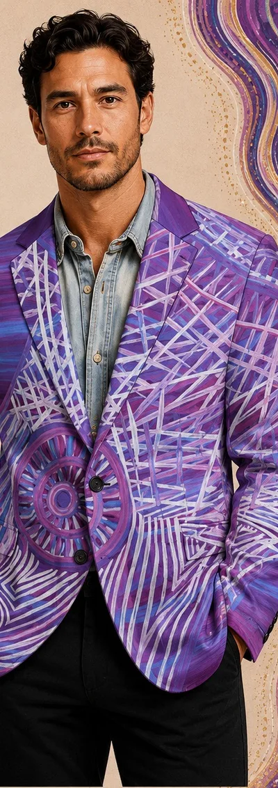 Storylines Blazer — the purple colourway