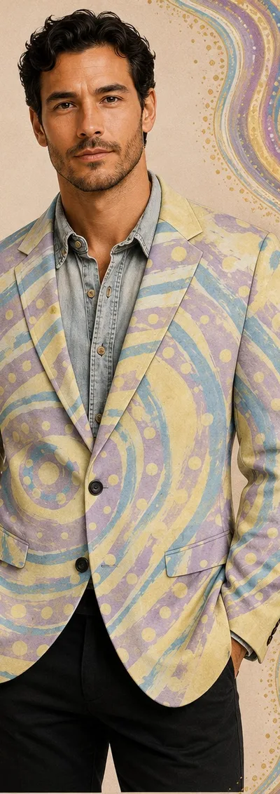 Storylines Blazer — the blue and grey colourway