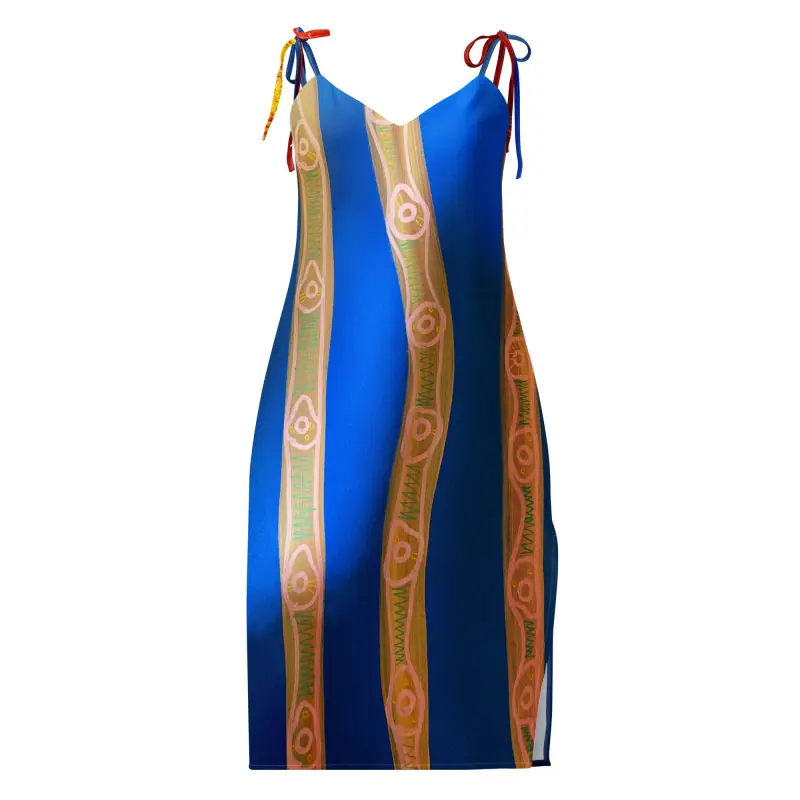 Tie-strap Midi Dress — Midnight Dreaming