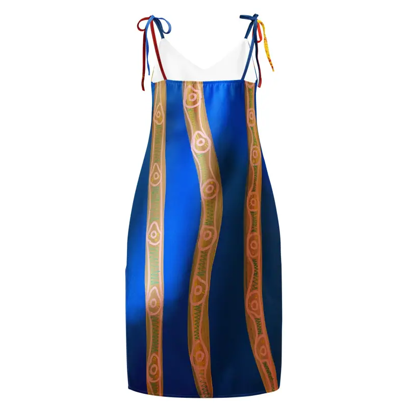 Tie-strap Midi Dress — Midnight Dreaming (view 2)