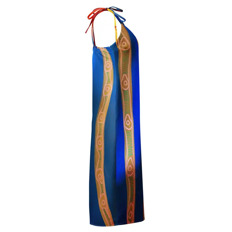 Tie-strap Midi Dress — Midnight Dreaming (view 4)