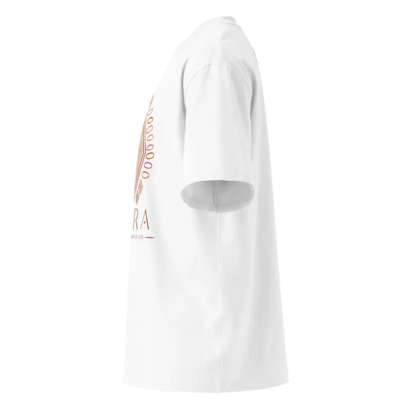 Unisex Organic Oversized High Neck T-shirt — Midnight Dreaming (view 4)