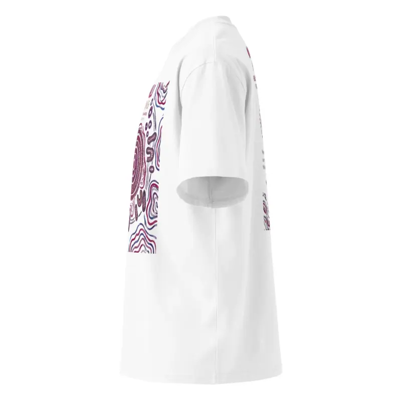Unisex Organic Oversized High Neck T-shirt — Midnight Dreaming (view 2)