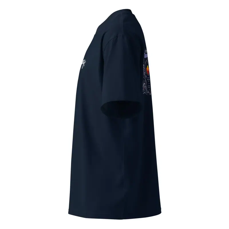 Unisex Organic Oversized High Neck T-shirt — Midnight Dreaming (view 3)
