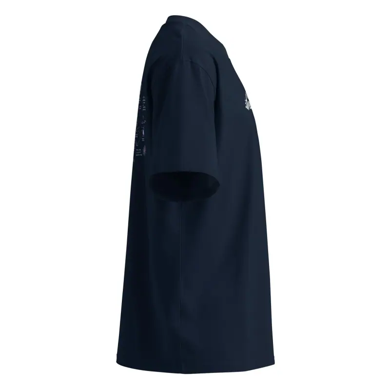 Unisex Organic Oversized High Neck T-shirt — Midnight Dreaming (view 4)