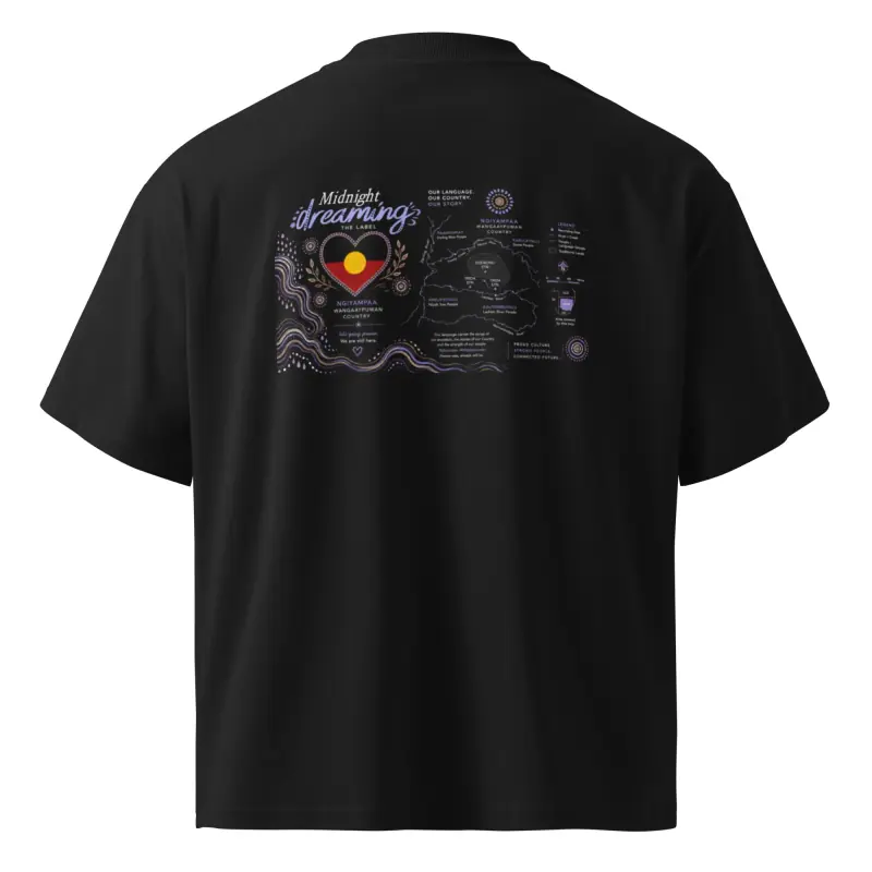 Unisex Organic Oversized High Neck T-shirt — Midnight Dreaming (view 6)