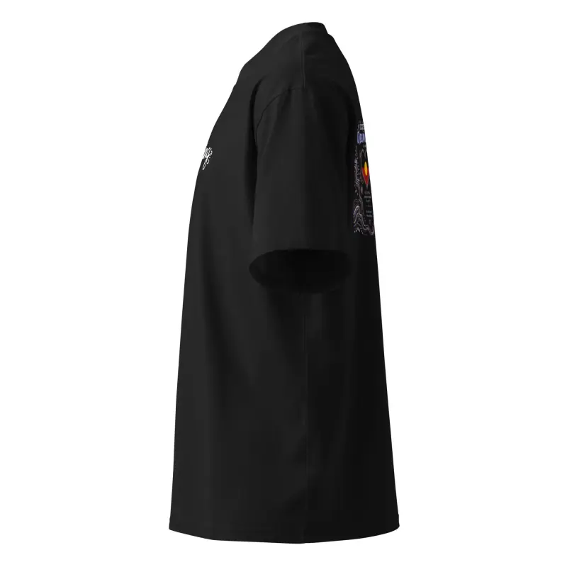 Unisex Organic Oversized High Neck T-shirt — Midnight Dreaming (view 7)