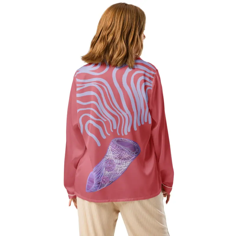 Women’s Long Sleeve Pajama Top — Midnight Dreaming (view 2)