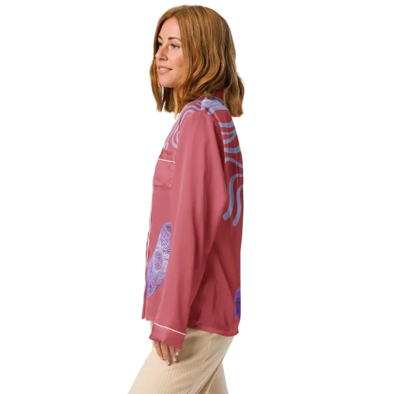 Women’s Long Sleeve Pajama Top — Midnight Dreaming (view 5)