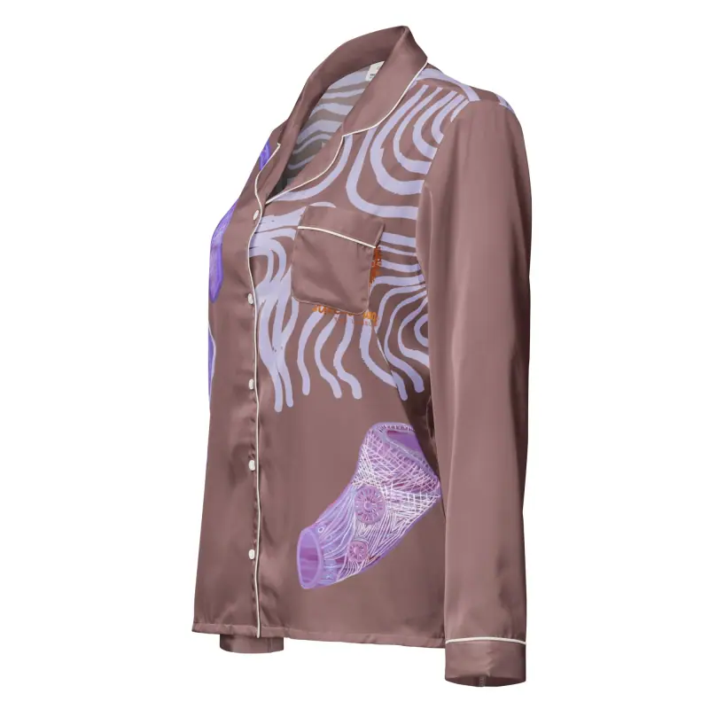 Women’s Long Sleeve Pajama Top — Midnight Dreaming