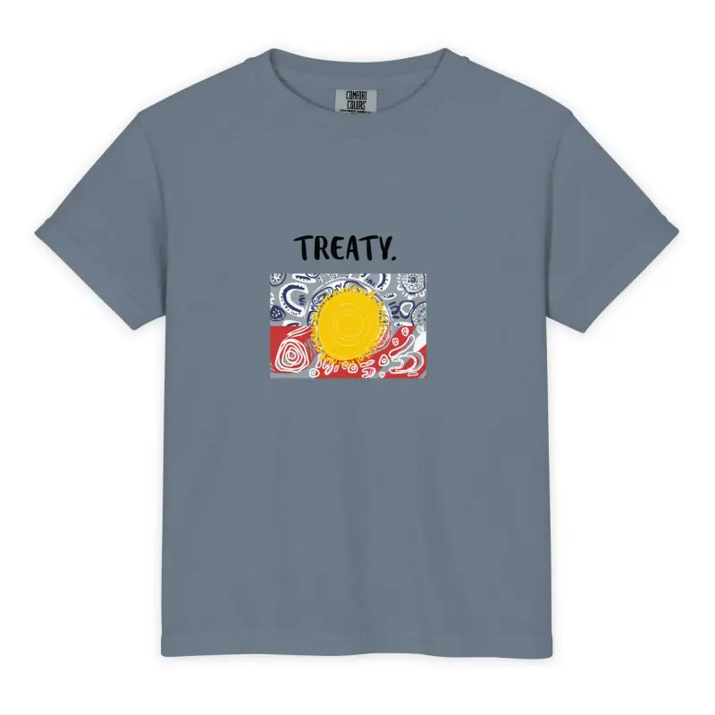 Youth Garment-dyed Heavyweight T-shirt - Comfort Colors 9018 — Midnight Dreaming (view 5)