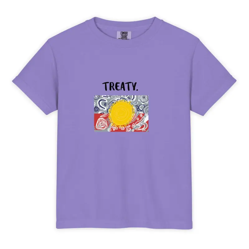 Youth Garment-dyed Heavyweight T-shirt - Comfort Colors 9018 — Midnight Dreaming (view 7)